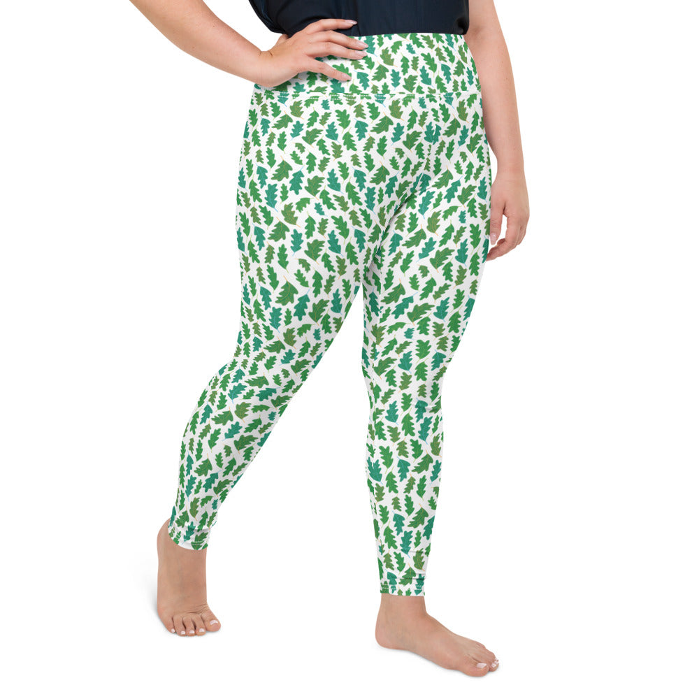 Forest Leaves Plus Size Finnish Nature Leggings - Finnish leggings from Very Finnish Problems