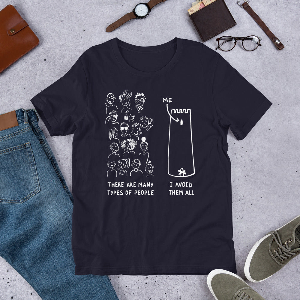 Many Types of People in the World Finnish T-Shirt - Finnish t-shirt from Very Finnish Problems