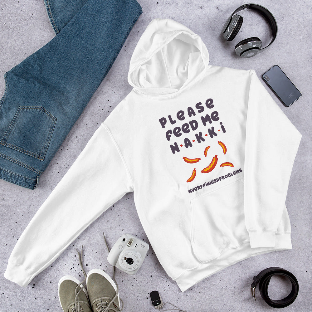 Feed me Nakki Finnish Food Hoodie - Finnish hoodie from Very Finnish Problems