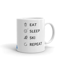 Load image into Gallery viewer, Eat Sleep Ski Repeat Mug
