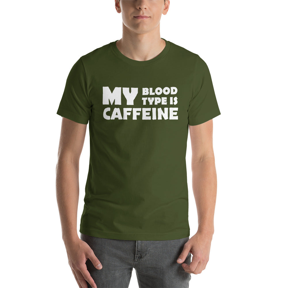Caffeine Blood Type Finnish Coffee T-Shirt - Finnish t-shirt from Very Finnish Problems