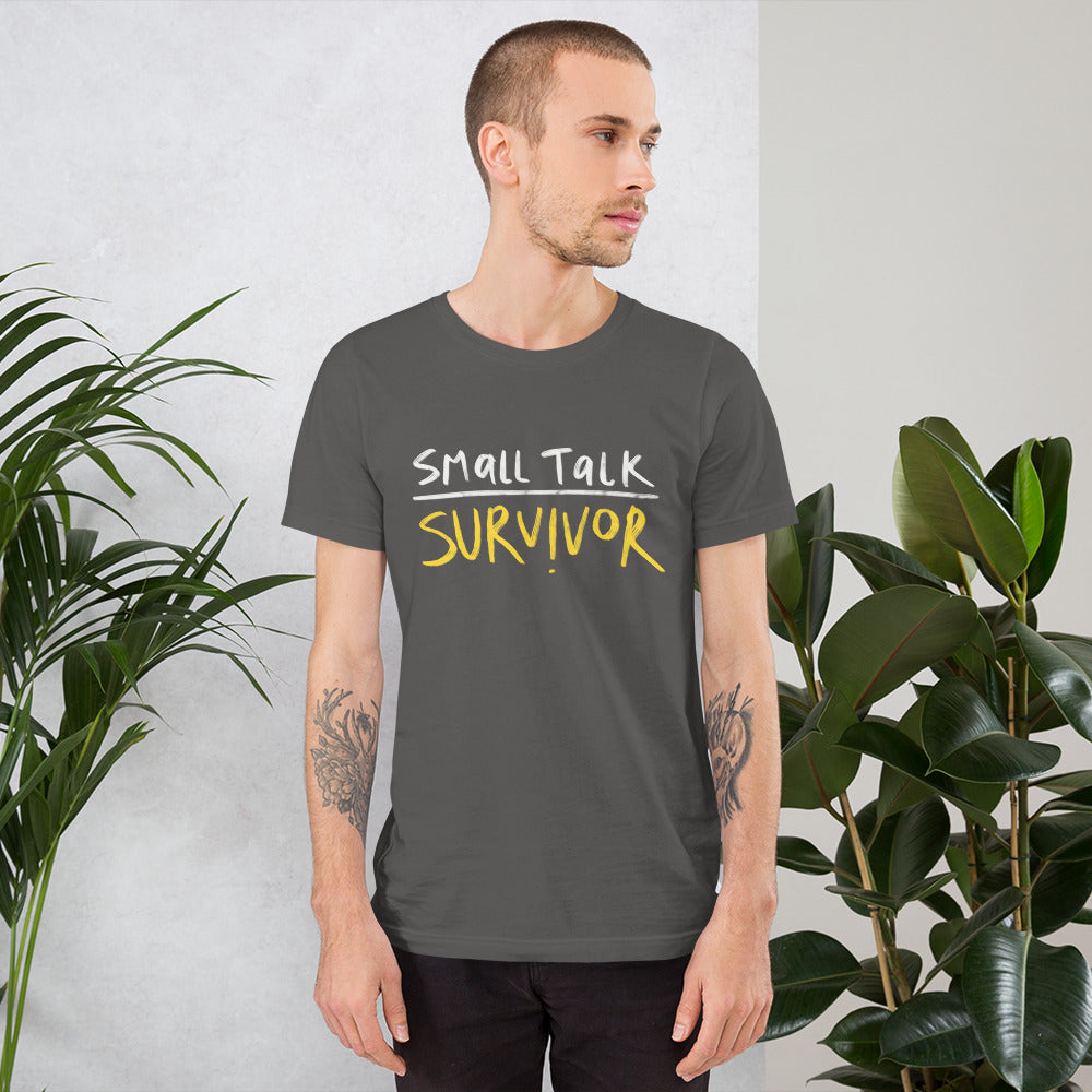 Small talk survivor Finnish Introvert T-Shirt - Finnish t-shirt from Very Finnish Problems