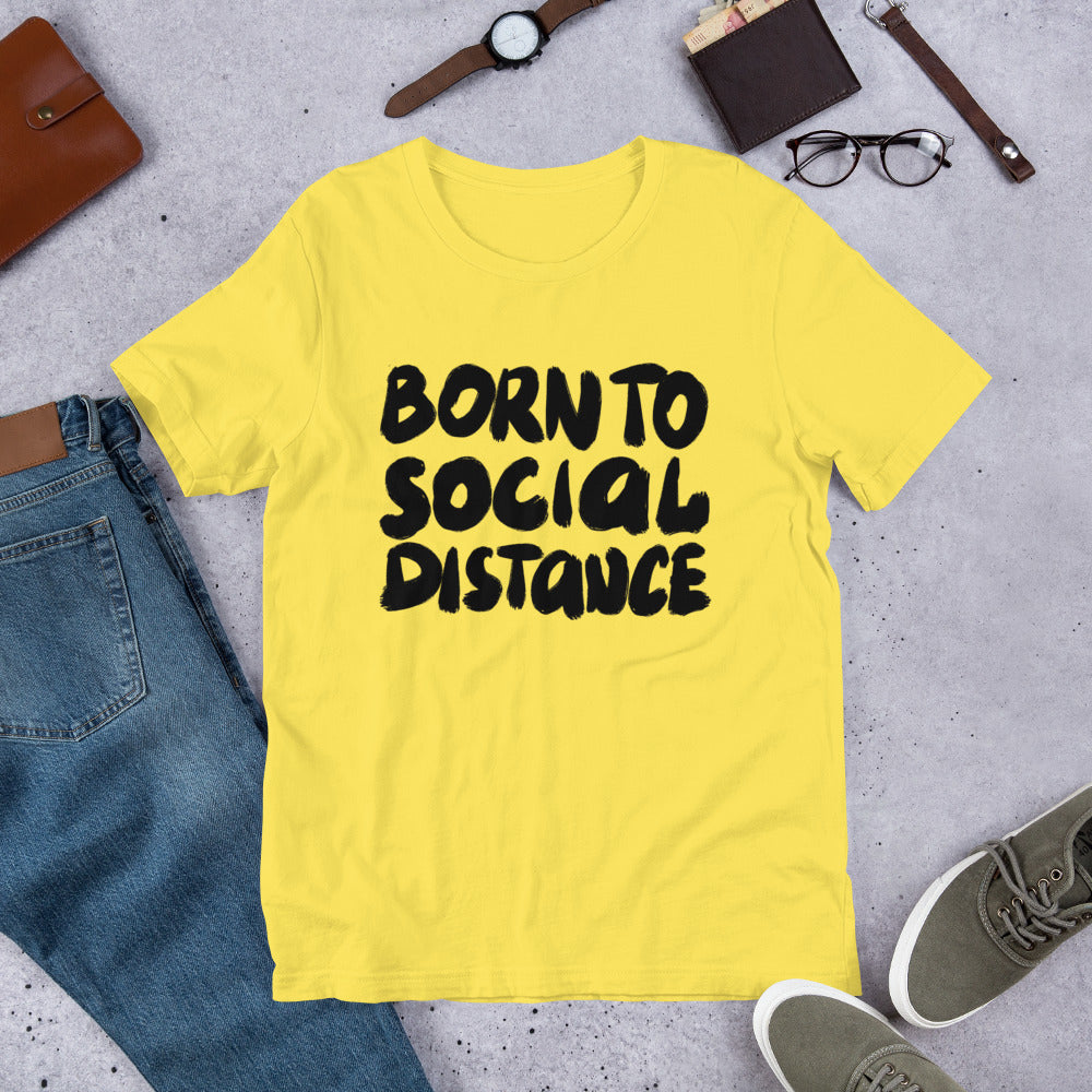 Born to Social Distance Finnish Introvert T-Shirt - Finnish t-shirt from Very Finnish Problems