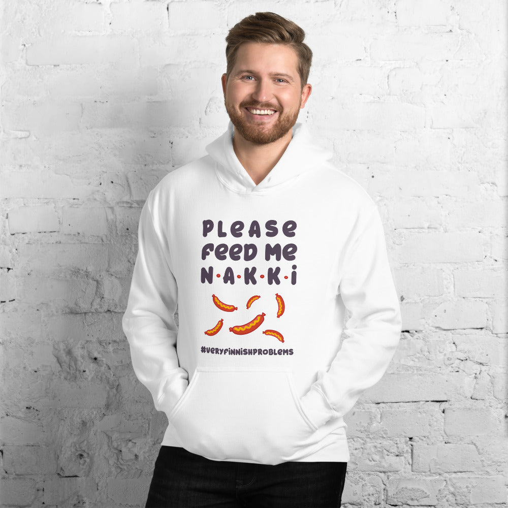 Feed me Nakki Finnish Food Hoodie - Finnish hoodie from Very Finnish Problems