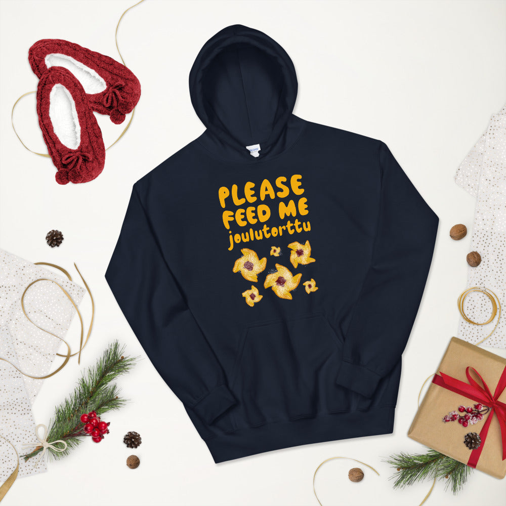 Feed me Joulutorttu Unisex Hoodie - Finnish hoodie from Very Finnish Problems