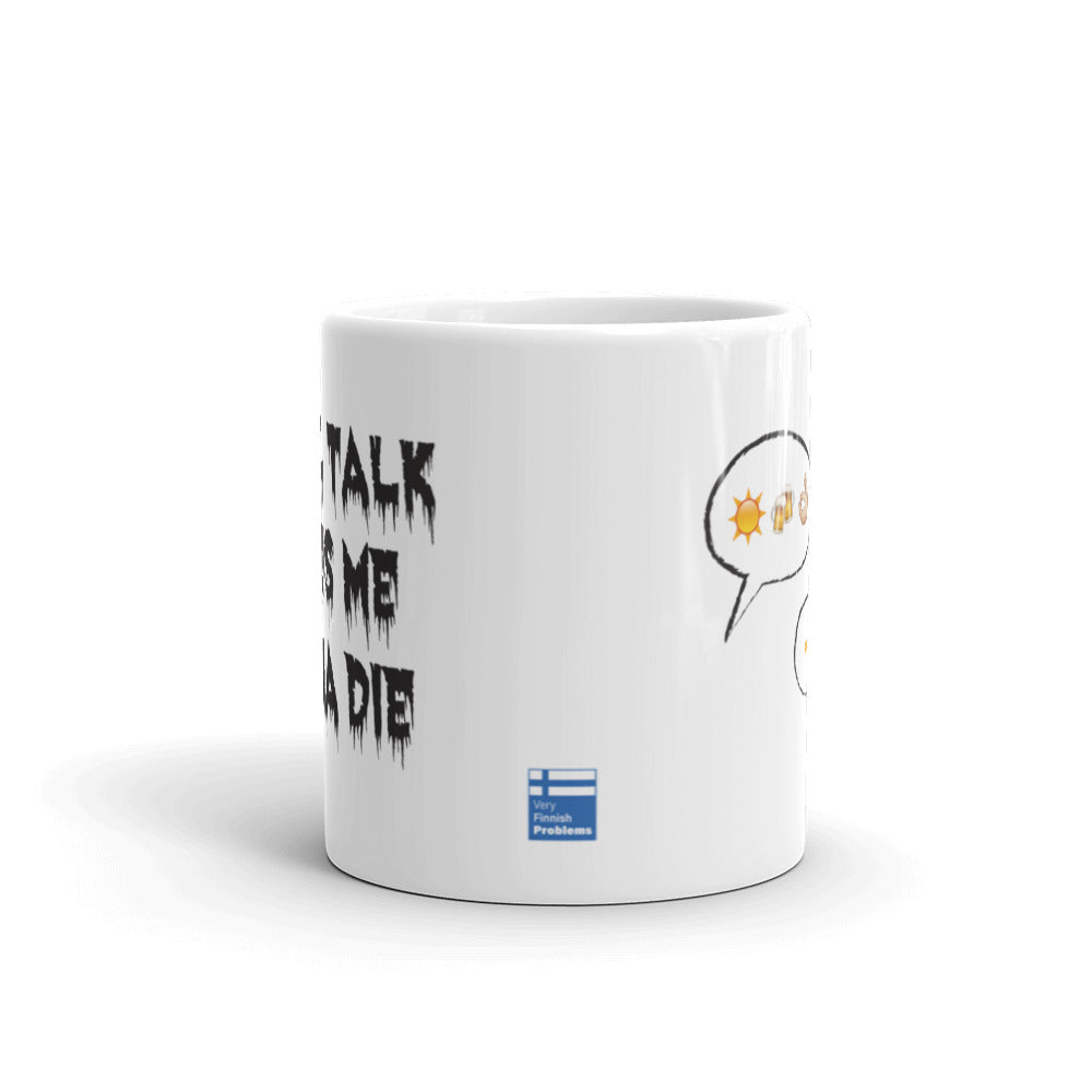 Small Talk Finnish Introvert Mug - alternate view - Very Finnish Problems