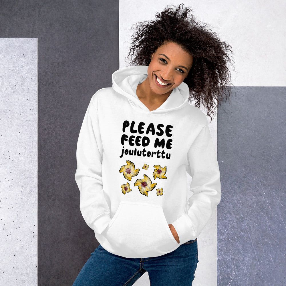 Feed me Joulutorttu Unisex Hoodie - Finnish hoodie from Very Finnish Problems