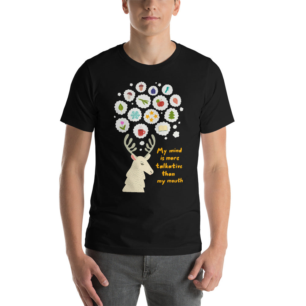 Talkative Mind Finnish Introvert T-Shirt - Finnish t-shirt from Very Finnish Problems