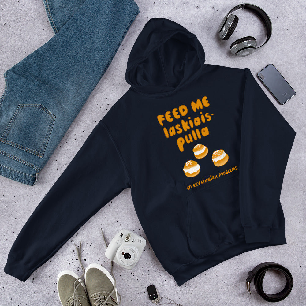 Feed me Laskiaispulla Finnish Winter Hoodie - Finnish hoodie from Very Finnish Problems