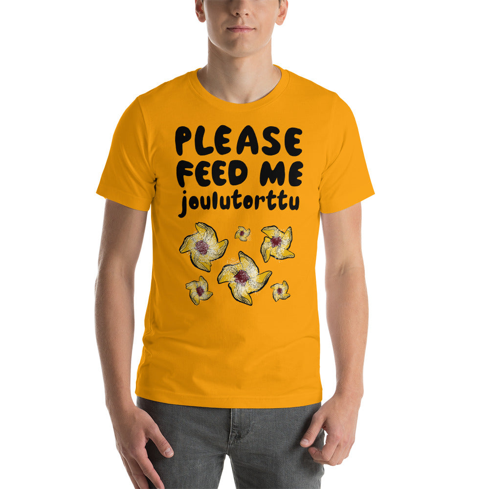 Feed me Joulutorttu Finnish Holiday T-Shirt - Finnish t-shirt from Very Finnish Problems
