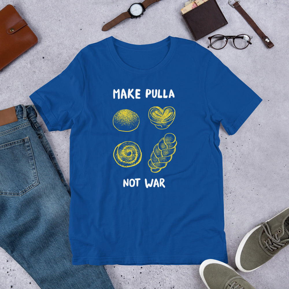 Make Pulla, Not War Finnish Food T-Shirt - Finnish t-shirt from Very Finnish Problems