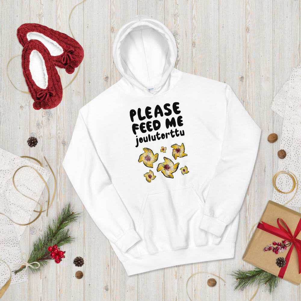 Feed me Joulutorttu Unisex Hoodie - Finnish hoodie from Very Finnish Problems