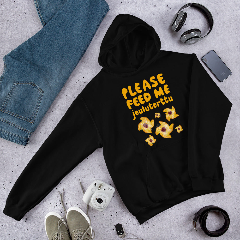 Feed me Joulutorttu Finnish hoodie - alternate view - Very Finnish Problems