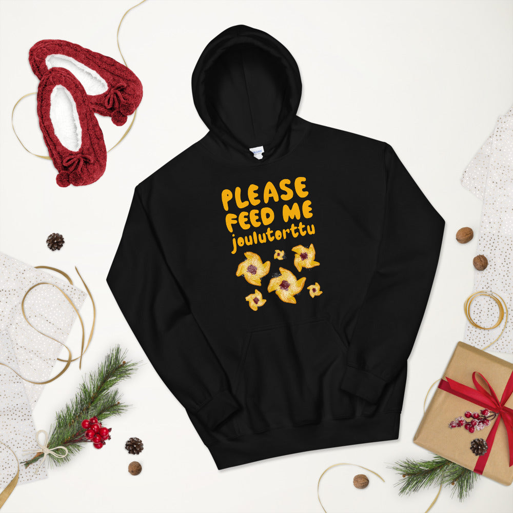 Feed me Joulutorttu Unisex Hoodie - Finnish hoodie from Very Finnish Problems