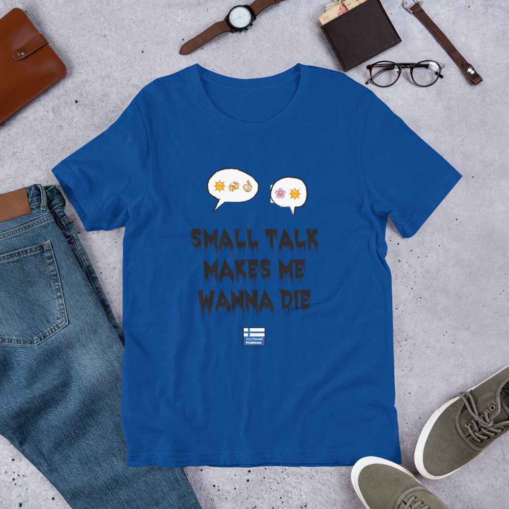 Small Talk Finnish Introvert T-Shirt - alternate view - Very Finnish Problems
