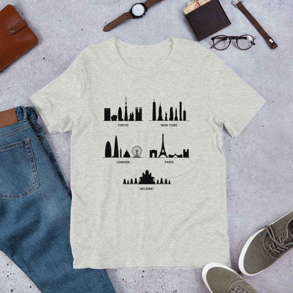 Helsinki Skyline Finnish Culture T-Shirt - Finnish t-shirt from Very Finnish Problems