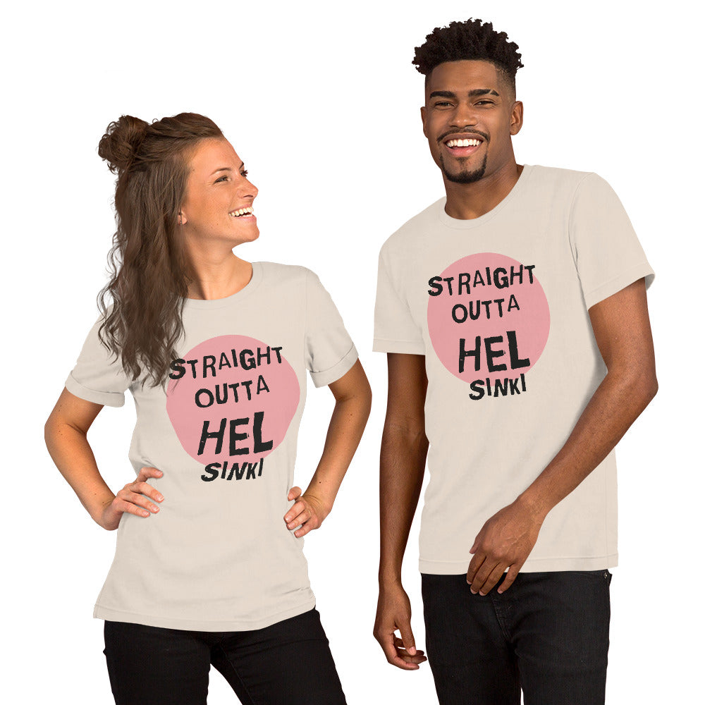 Straight Outta Hel Finnish Helsinki T-Shirt - alternate view - Very Finnish Problems