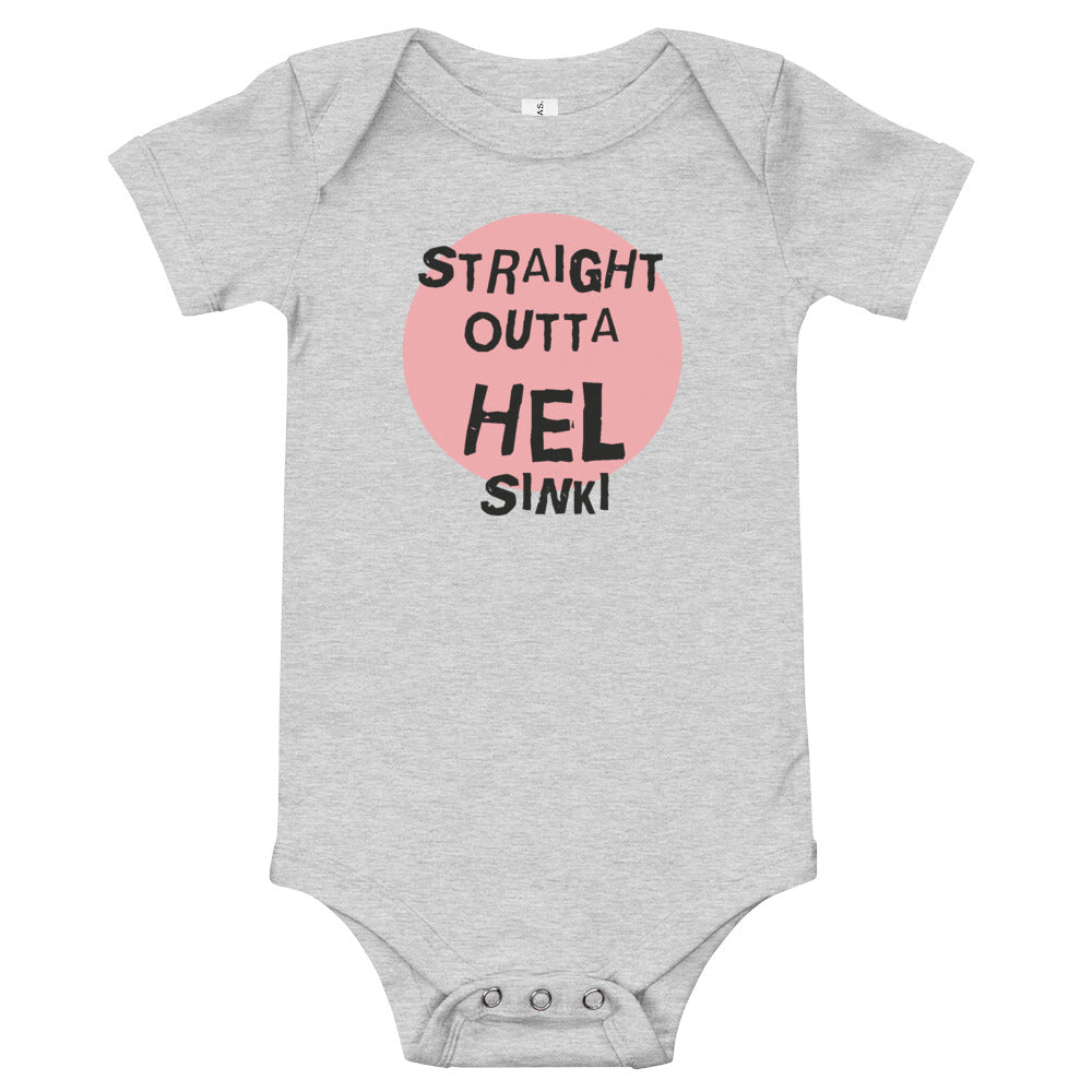 Straight outta Helsinki Finnish Baby Bodysuit - alternate view - Very Finnish Problems