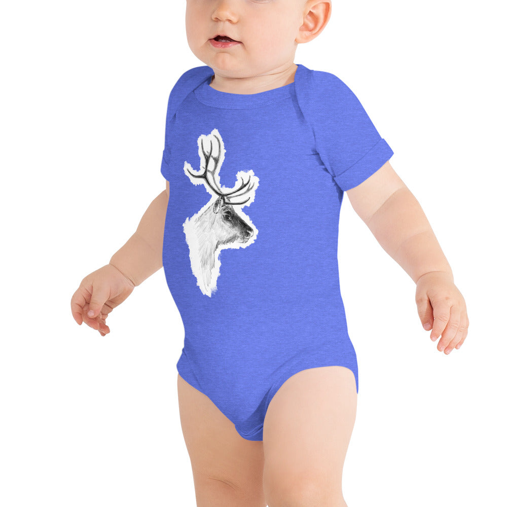 Reindeer Finnish Nature Baby Bodysuit - Finnish baby bodysuit from Very Finnish Problems