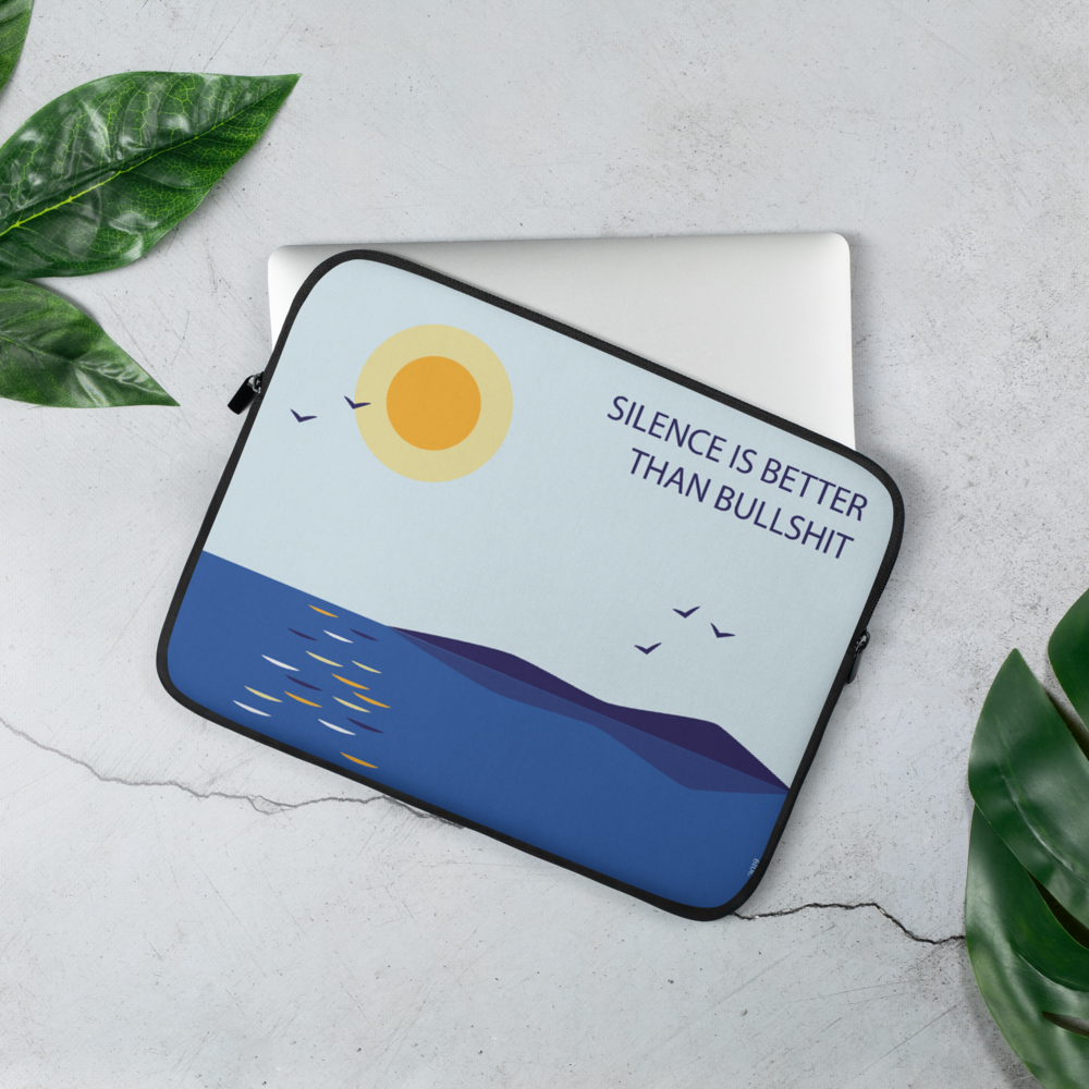 Silence is Better Laptop Sleeve Finnish Accessory - alternate view - Very Finnish Problems