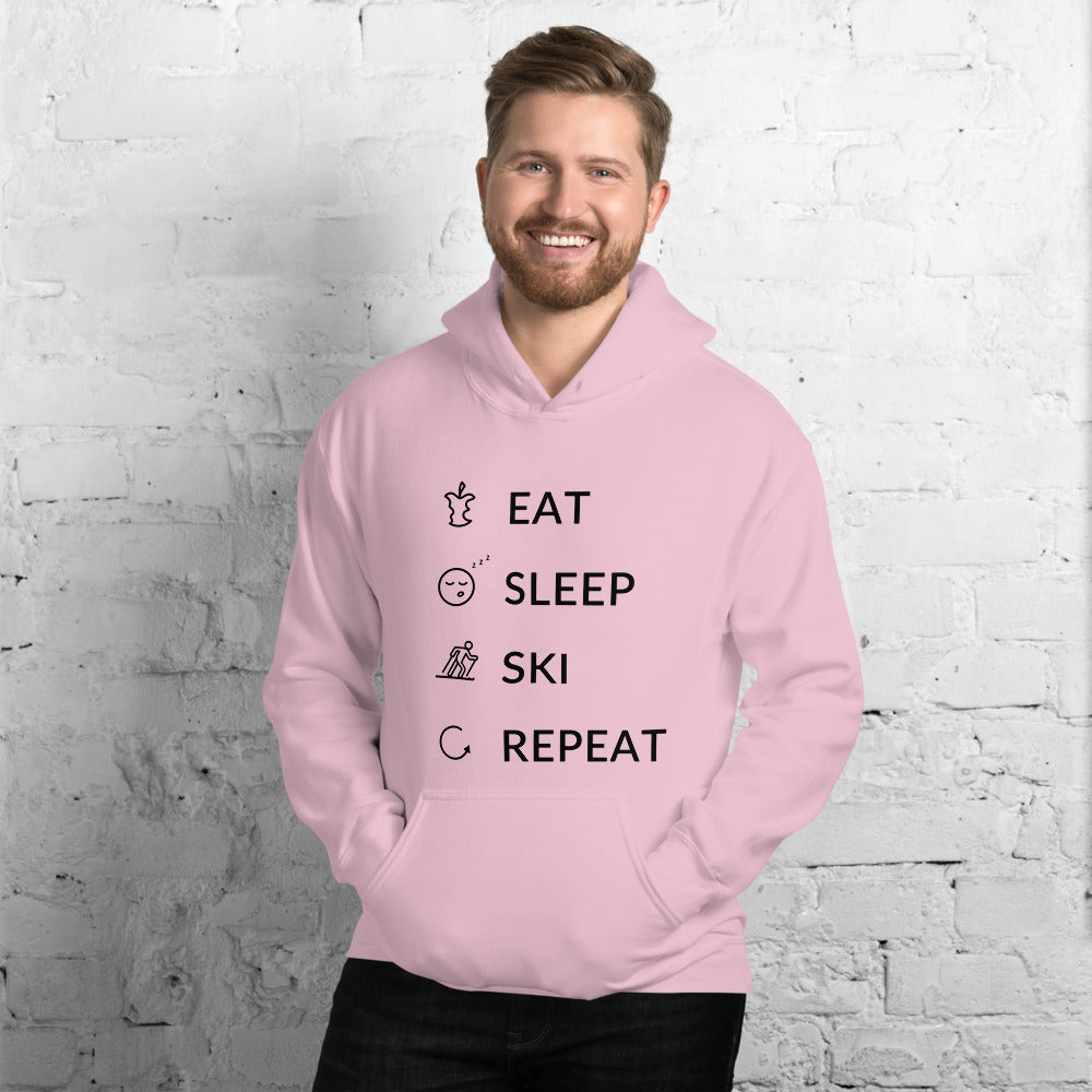 Eat Sleep Ski Repeat Finnish Winter Hoodie - Very Finnish Problems official hoodie