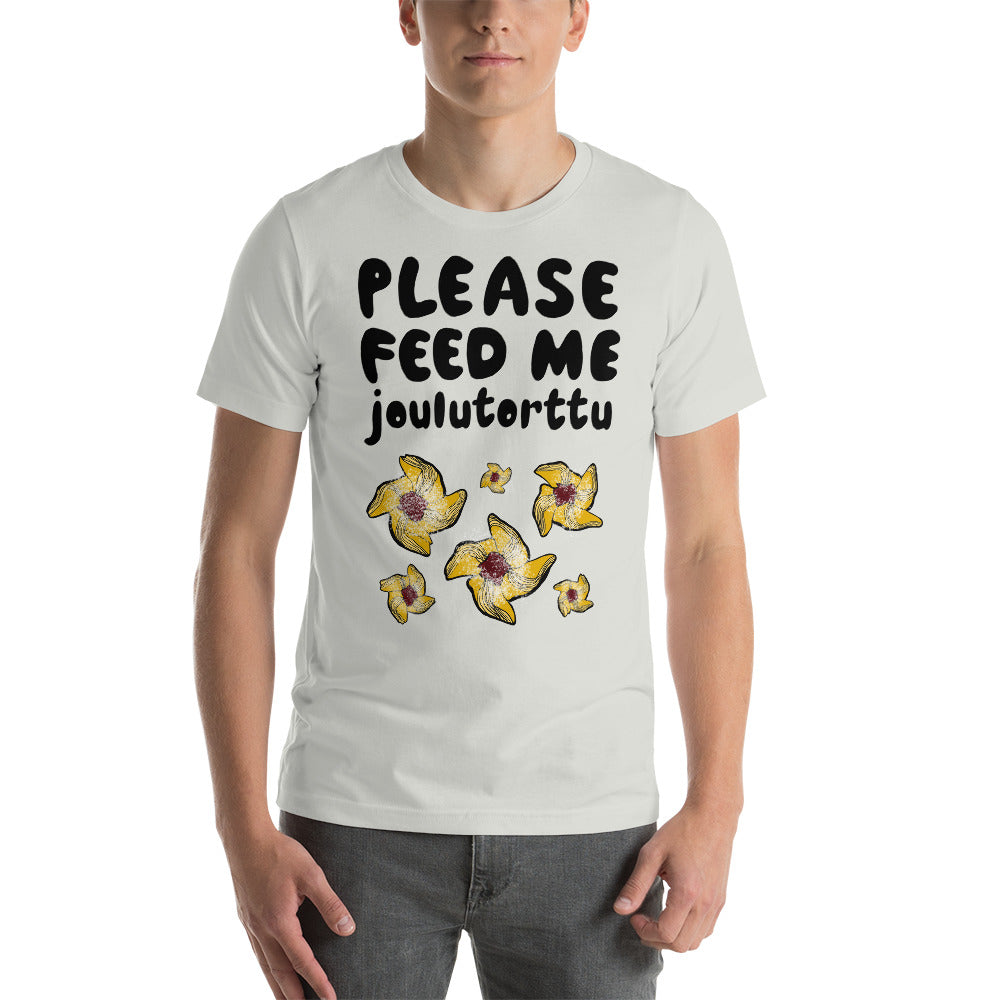 Feed me Joulutorttu Finnish Holiday T-Shirt - Finnish t-shirt from Very Finnish Problems