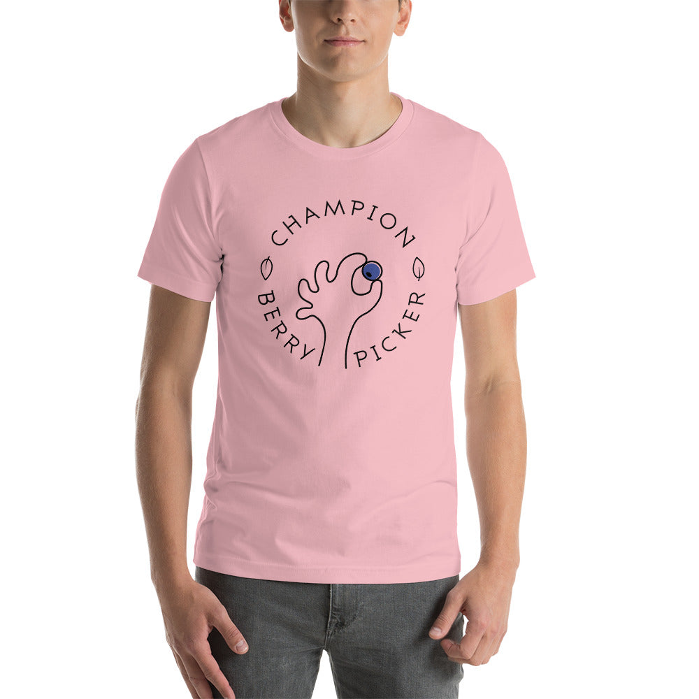 Champion Blueberry Picker Finnish Nature T-Shirt - Finnish t-shirt from Very Finnish Problems