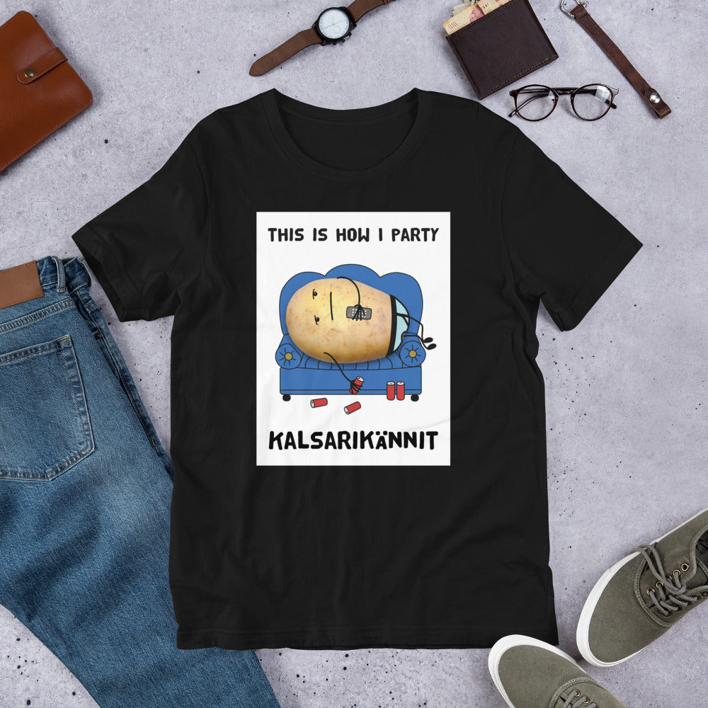 This is how I party Finnish Introvert T-Shirt - alternate view - Very Finnish Problems