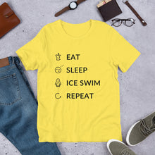 Load image into Gallery viewer, Eat Sleep Ice Swim Repeat Unisex T-Shirt
