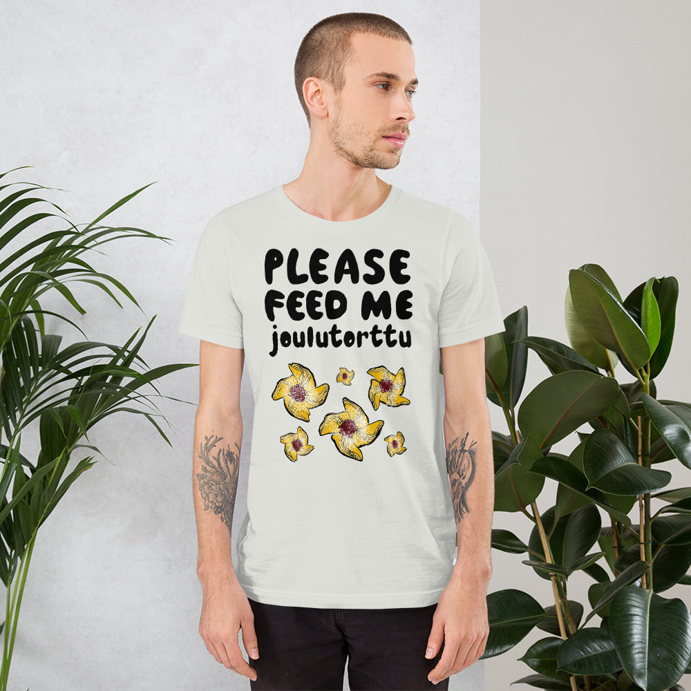 Feed me Joulutorttu Finnish Holiday T-Shirt - Finnish t-shirt from Very Finnish Problems