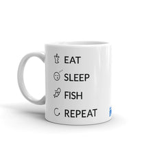 Load image into Gallery viewer, Eat Sleep Fish Repeat Mug
