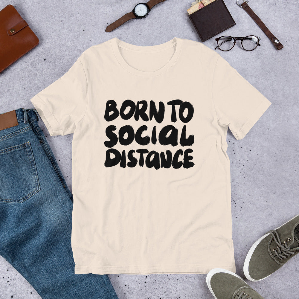 Born to Social Distance Finnish Introvert T-Shirt - Finnish t-shirt from Very Finnish Problems