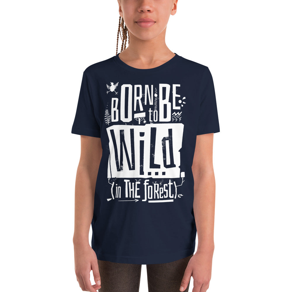 Born to be Wild Finnish Nature Youth T-Shirt - Finnish youth t-shirt from Very Finnish Problems