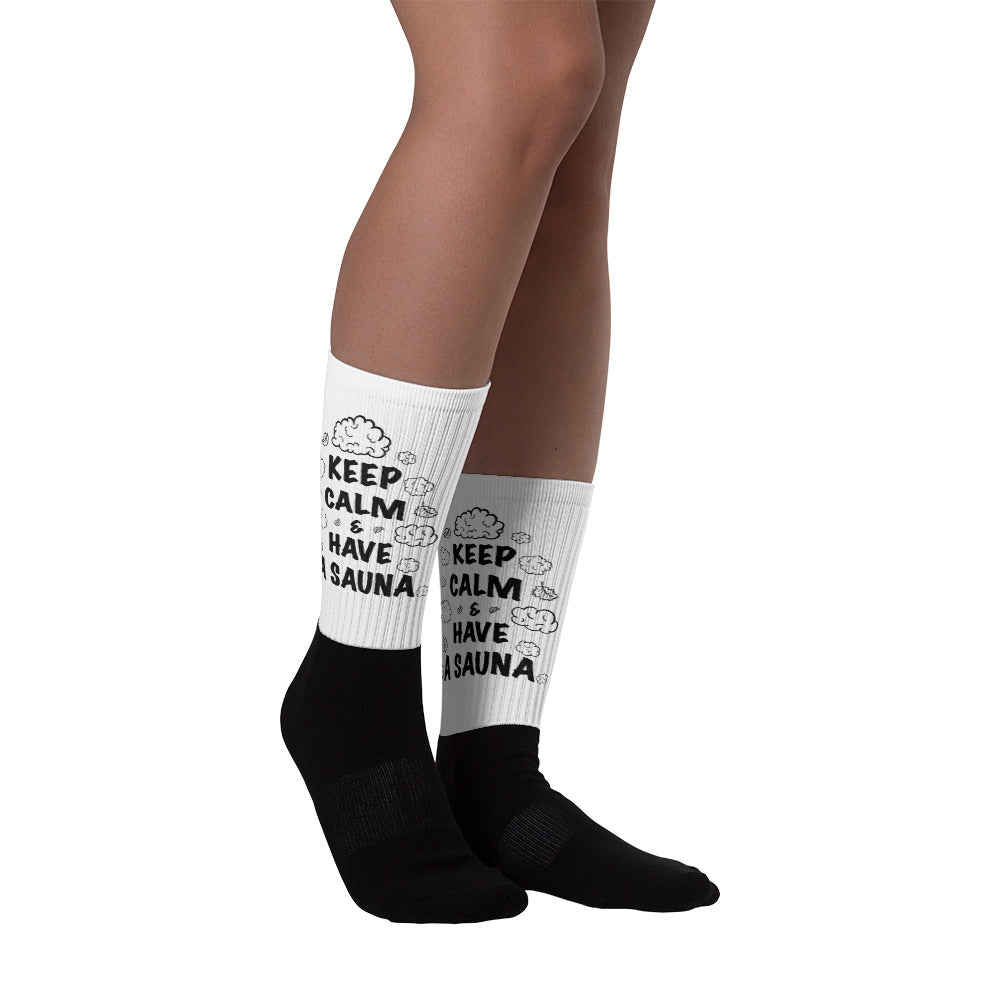 Keep Calm and Sauna Finnish Lifestyle Socks - alternate view - Very Finnish Problems