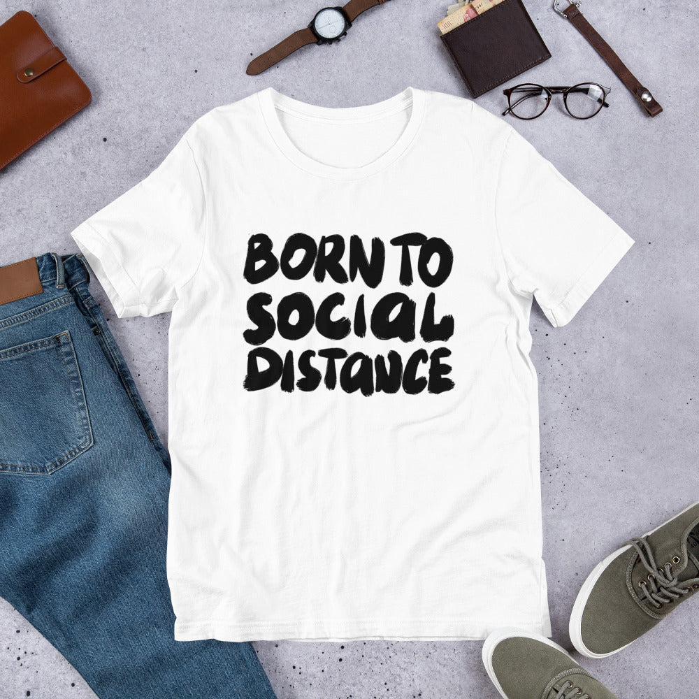 Born to Social Distance Finnish Introvert T-Shirt - Finnish t-shirt from Very Finnish Problems