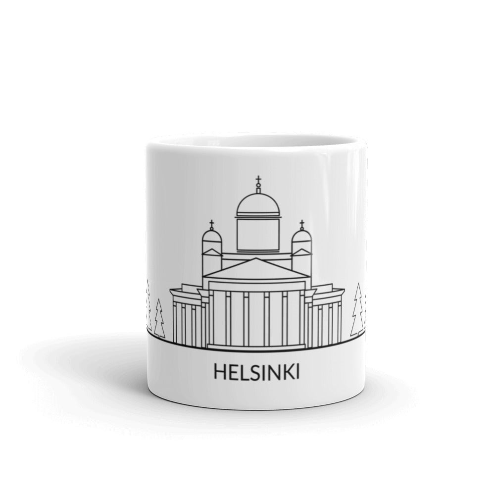 Helsinki Skyline Finnish Culture Mug - Very Finnish Problems official mug
