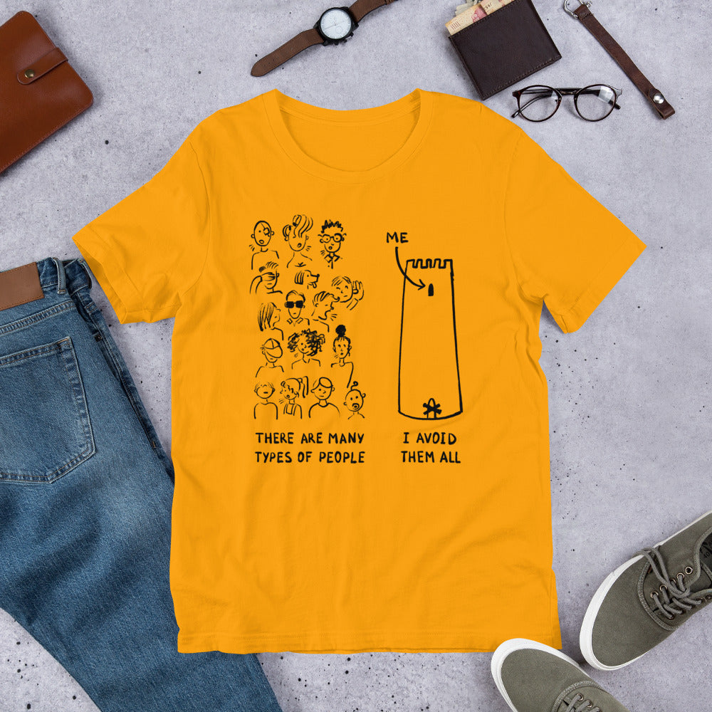 Many Types of People in the World Finnish T-Shirt - Finnish t-shirt from Very Finnish Problems