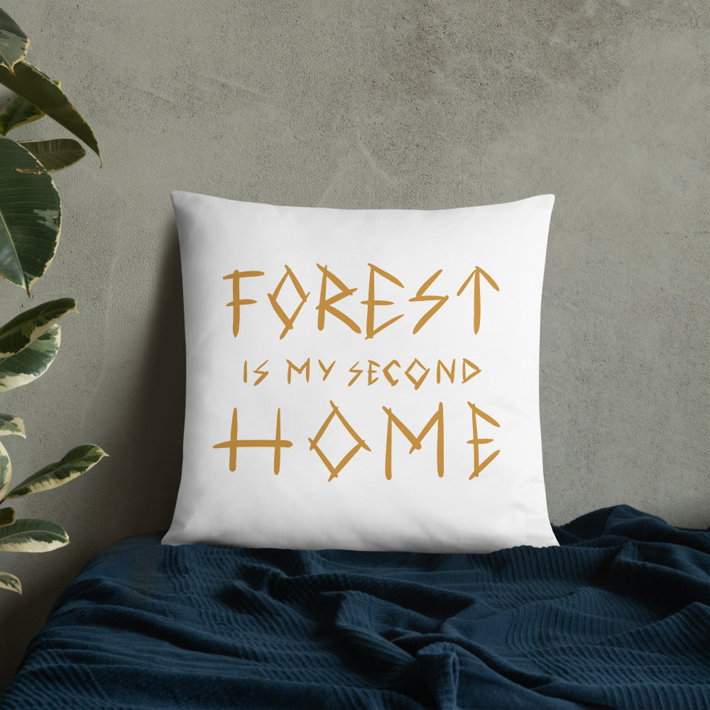 Forest is my 2nd Home Basic Pillow - Very Finnish Problems official Finnish home furnishing design