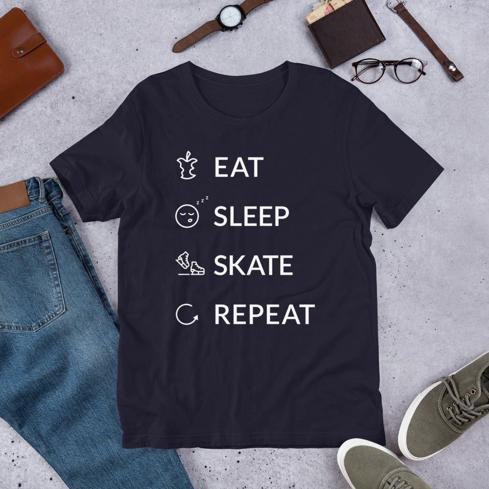 Eat Sleep Skate Repeat Finnish Food T-Shirt - alternate view - Very Finnish Problems