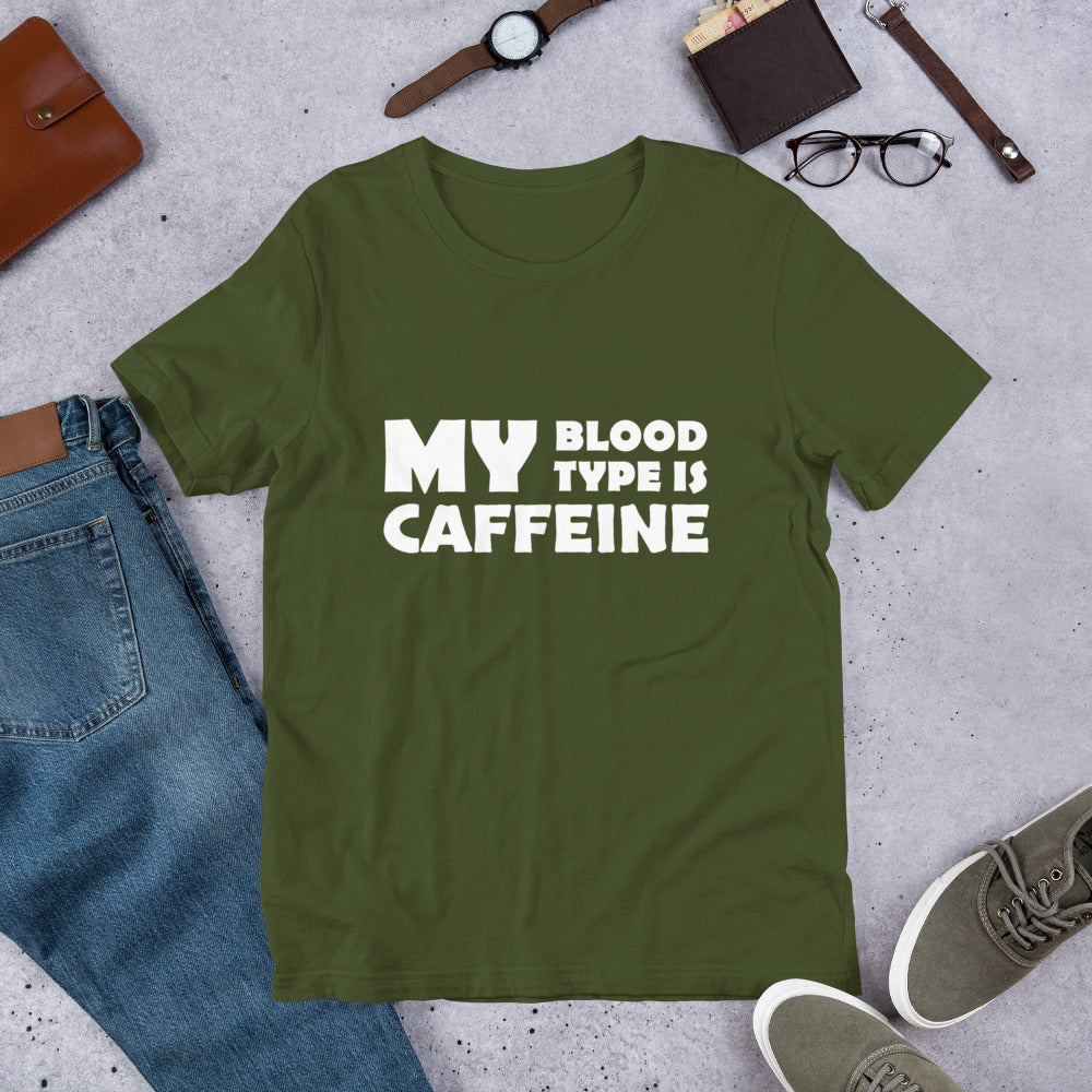 Caffeine Blood Type Finnish Coffee T-Shirt - Finnish t-shirt from Very Finnish Problems