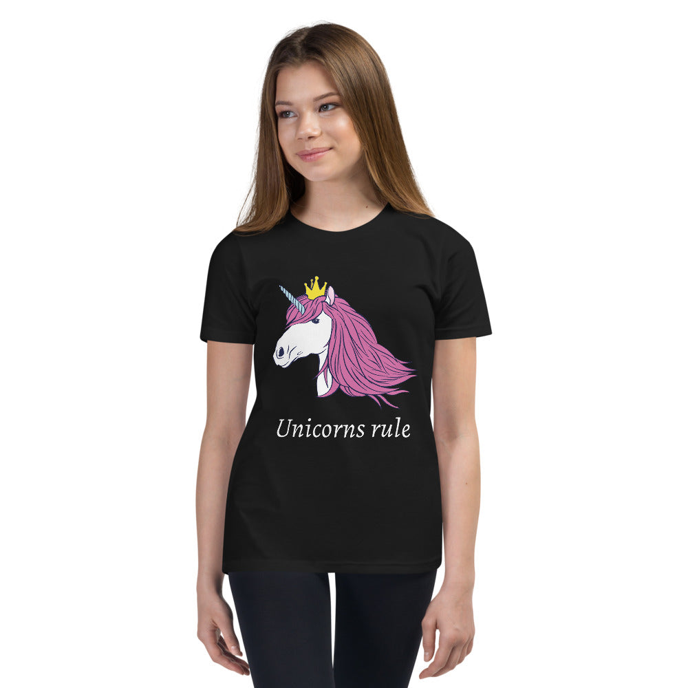 Unicorns Rule Finnish Nature Youth T-Shirt - Finnish youth t-shirt from Very Finnish Problems