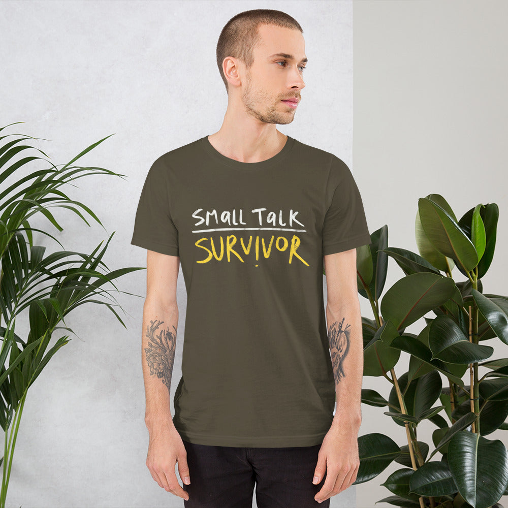 Small talk survivor Finnish Introvert T-Shirt - Finnish t-shirt from Very Finnish Problems