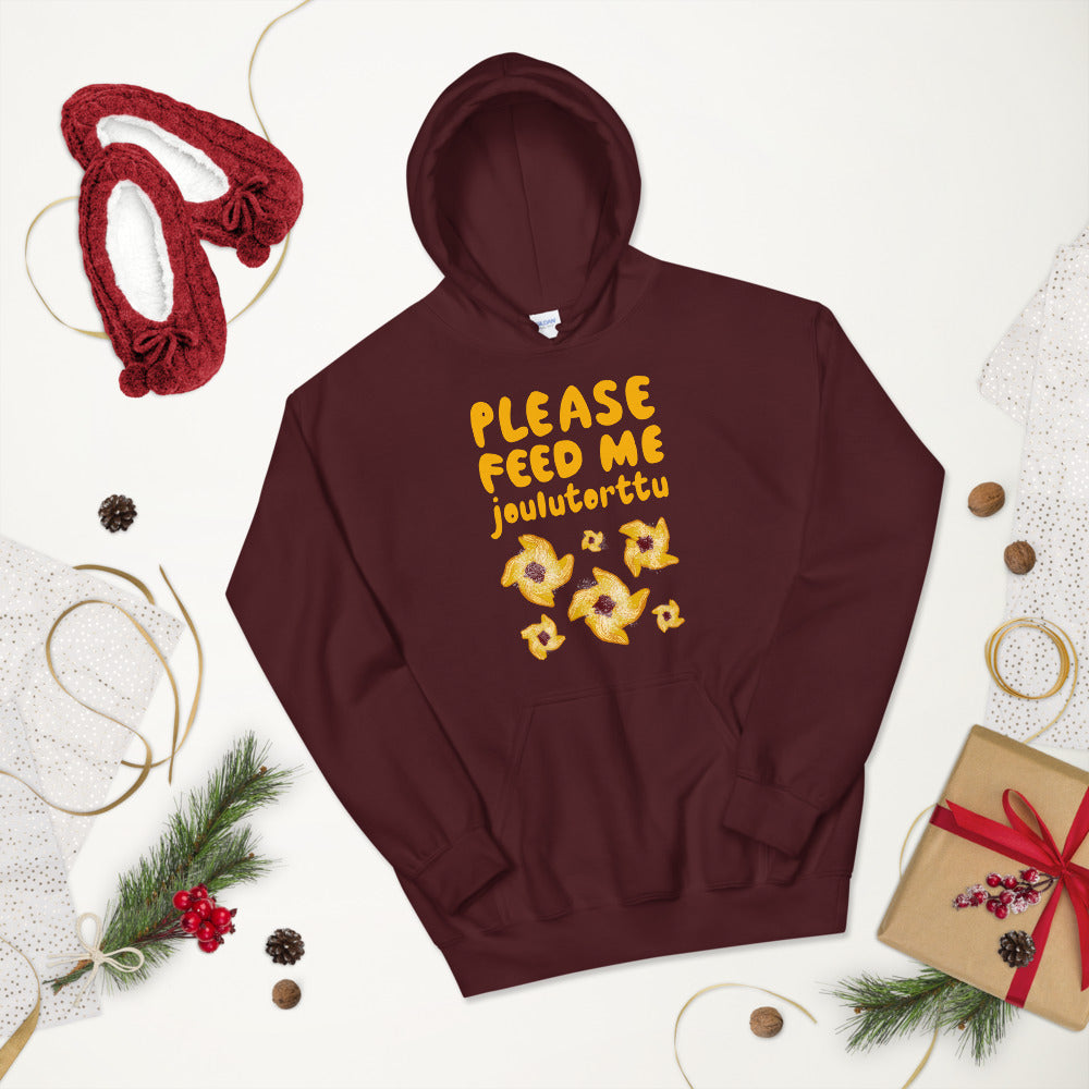 Feed me Joulutorttu Unisex Hoodie - Finnish hoodie from Very Finnish Problems
