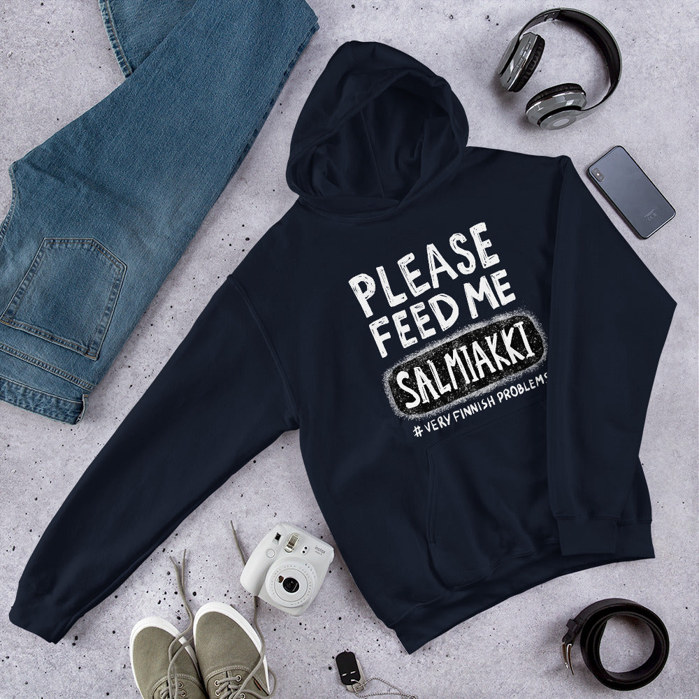 Feed Me Salmiakki Finnish Food Hoodie - Finnish hoodie from Very Finnish Problems