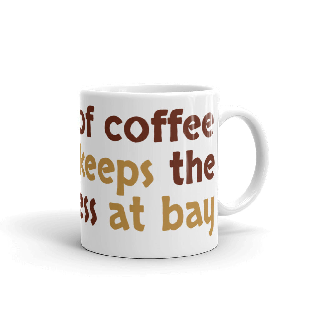Mug with text 12 mugs of coffee per day