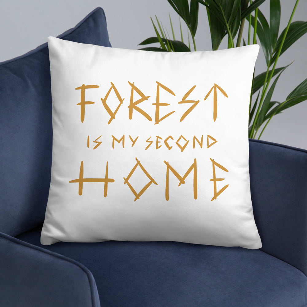 Forest is my 2nd Home Basic Pillow - Finnish home furnishing from Very Finnish Problems