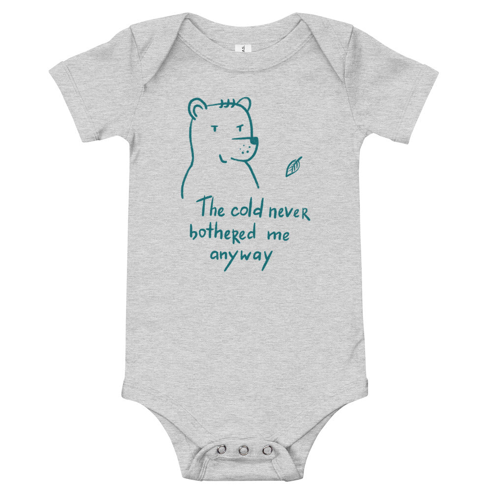 The cold never bothered me Finnish Baby Bodysuit - alternate view - Very Finnish Problems