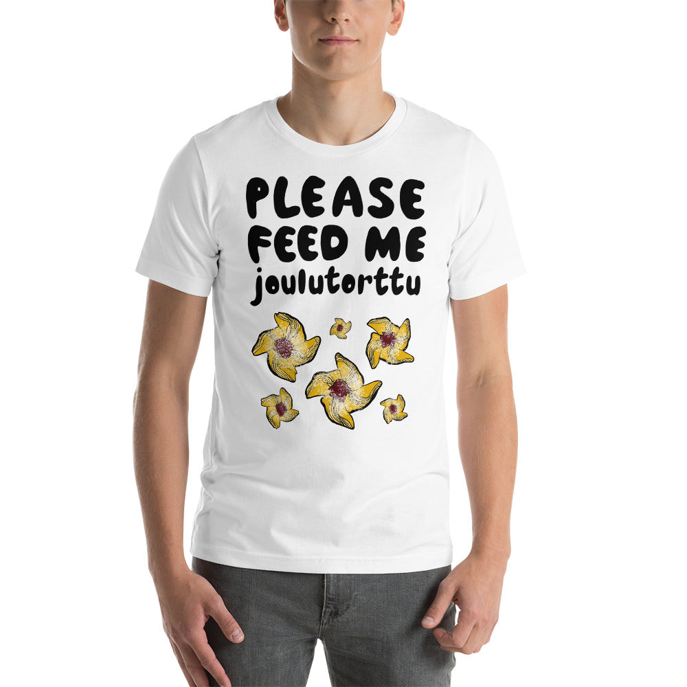 Feed me Joulutorttu Finnish Holiday T-Shirt - Finnish t-shirt from Very Finnish Problems