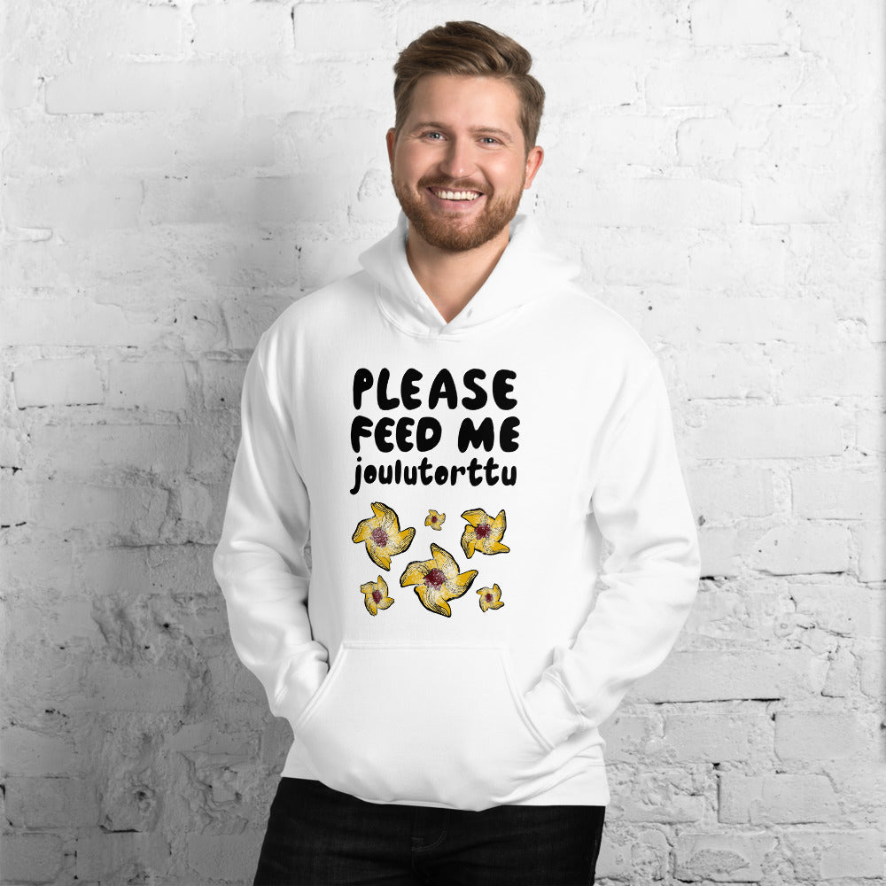 Feed me Joulutorttu Unisex Hoodie - Finnish hoodie from Very Finnish Problems