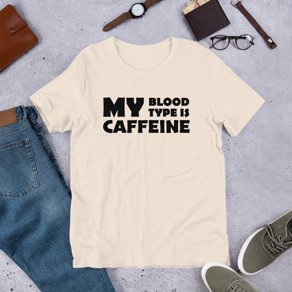 Caffeine Blood Type Finnish Coffee T-Shirt - Finnish t-shirt from Very Finnish Problems